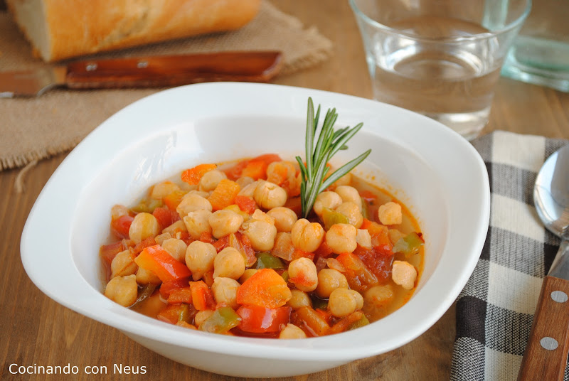 Garbanzos con verduras