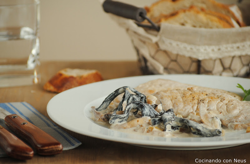 Filetes de lomo con salsa de setas