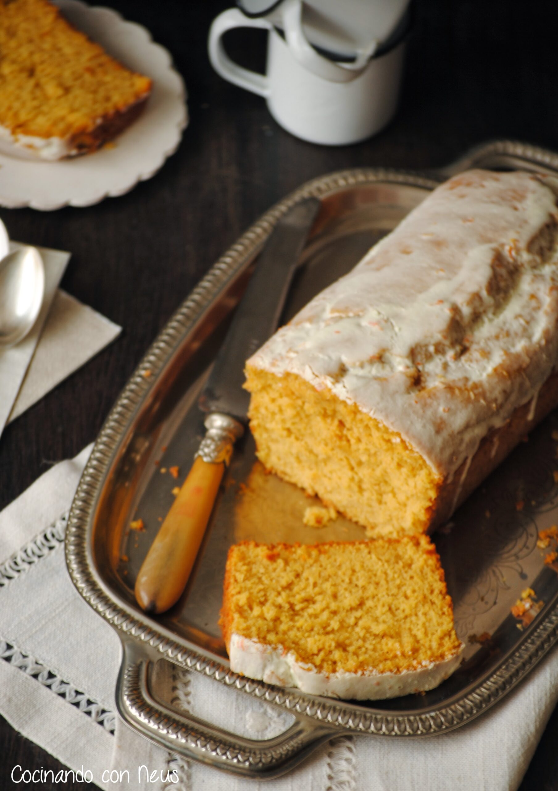 Bizcocho de mandarinas con glasa con Thermomix