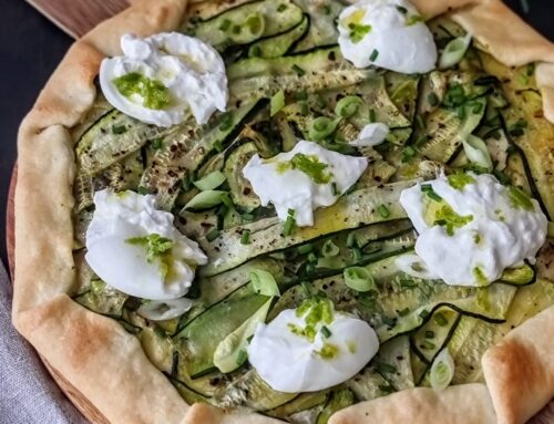Galette de calabacín al aroma de lima
