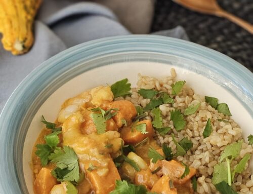 🌶️ Curry de boniato y gambas